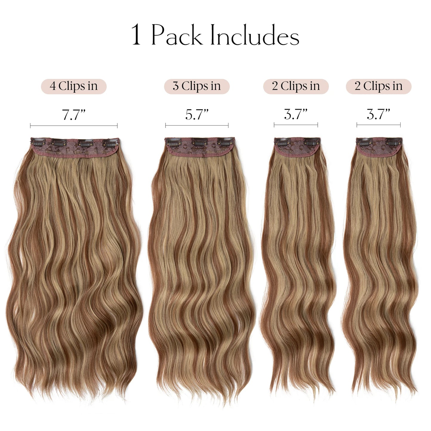 Pack 4 Cortinas Semi Natural🥇 55 cm BALAYAGE