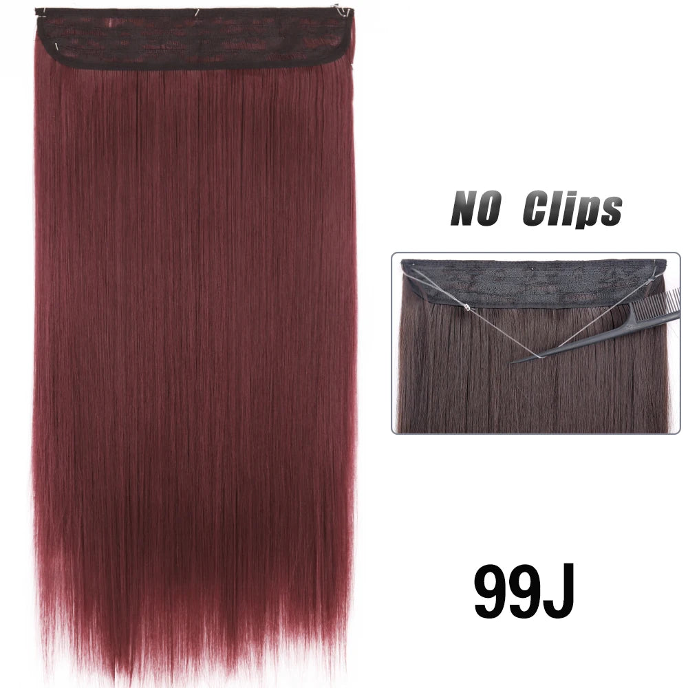 EXTENSIONES HILO INVISIBLE 80 cm Largo CABELLO 100% Similar al Cabello Natural 🥇