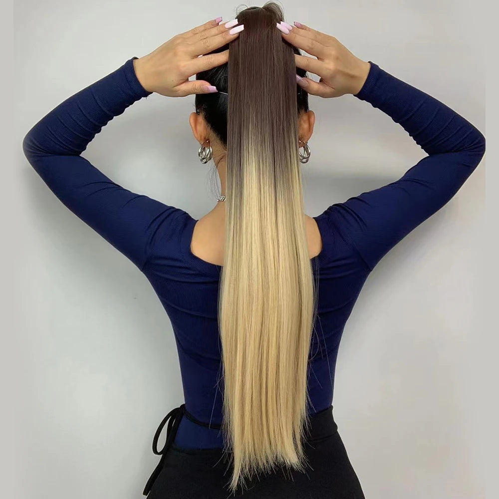 Coleta Balayage 66 cm largo Semi Natural 🥇