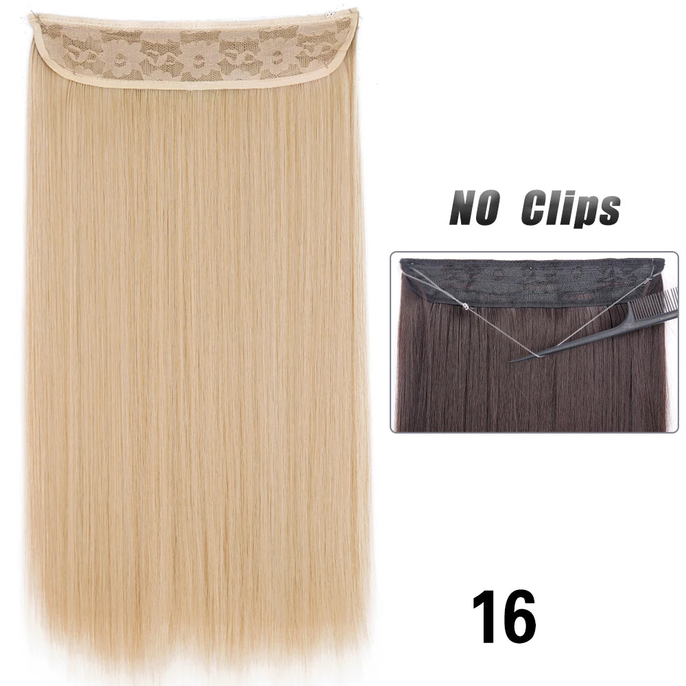EXTENSIONES HILO INVISIBLE 80 cm Largo CABELLO 100% Similar al Cabello Natural 🥇