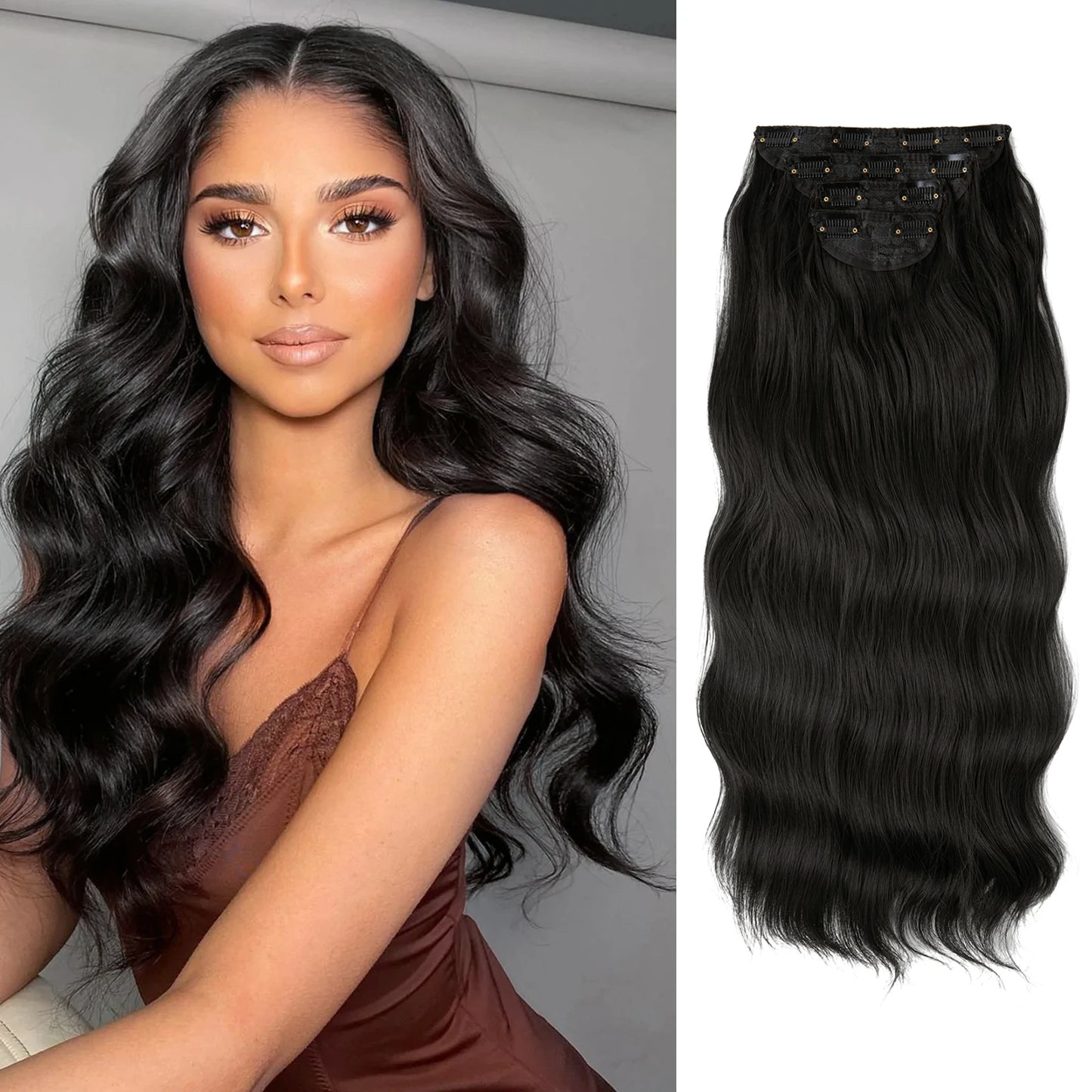 Pack 4 Cortinas Semi Natural🥇 55 cm BALAYAGE