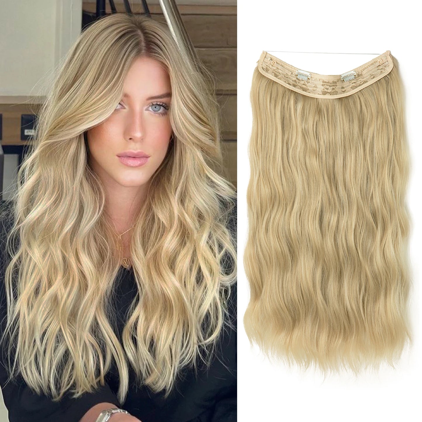 MAXI CORTINA HILO INVIBLE Balayage Semi Natural🥇 60 cm