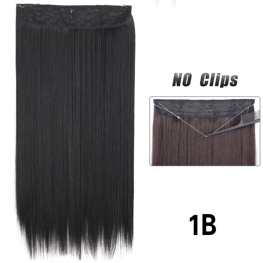 EXTENSIONES HILO INVISIBLE 80 cm Largo CABELLO 100% Similar al Cabello Natural 🥇