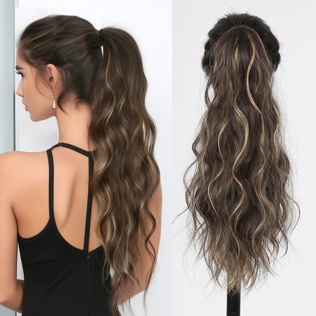 Coleta Balayage 66 cm largo Semi Natural 🥇