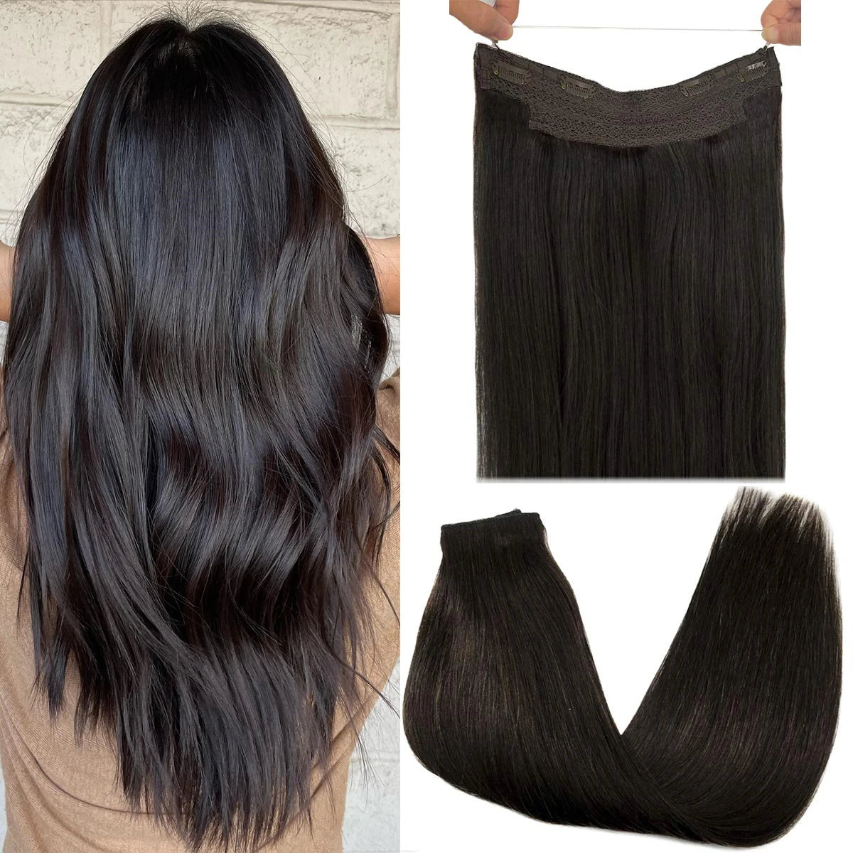 Extensiones de Cabello Natural 100% ©️ Balayage Hilo Invisible