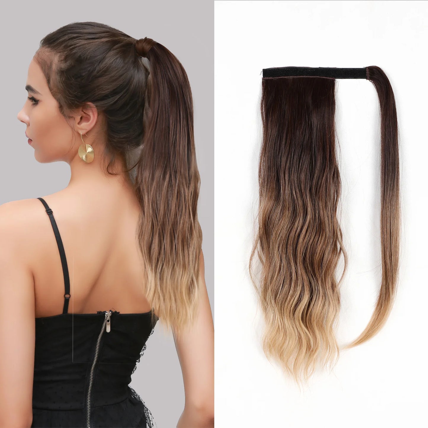 Coleta Balayage 66 cm largo Semi Natural 🥇