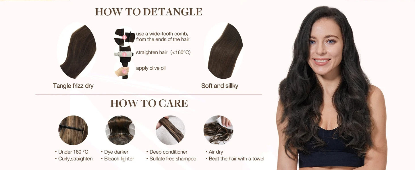 BALAYAGE Maxi Cortina 66 cm Cabello Humano 100% Natural tono rubio 8/613