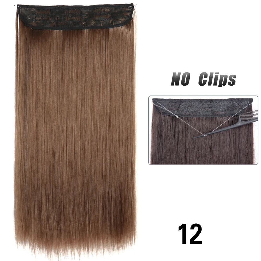 EXTENSIONES HILO INVISIBLE 80 cm Largo CABELLO 100% Similar al Cabello Natural 🥇
