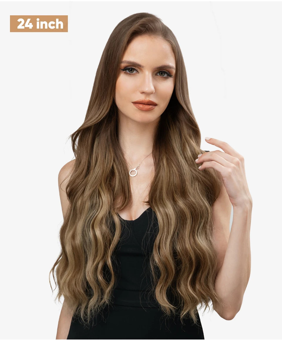 MAXI CORTINA HILO INVIBLE Balayage Semi Natural🥇 60 cm