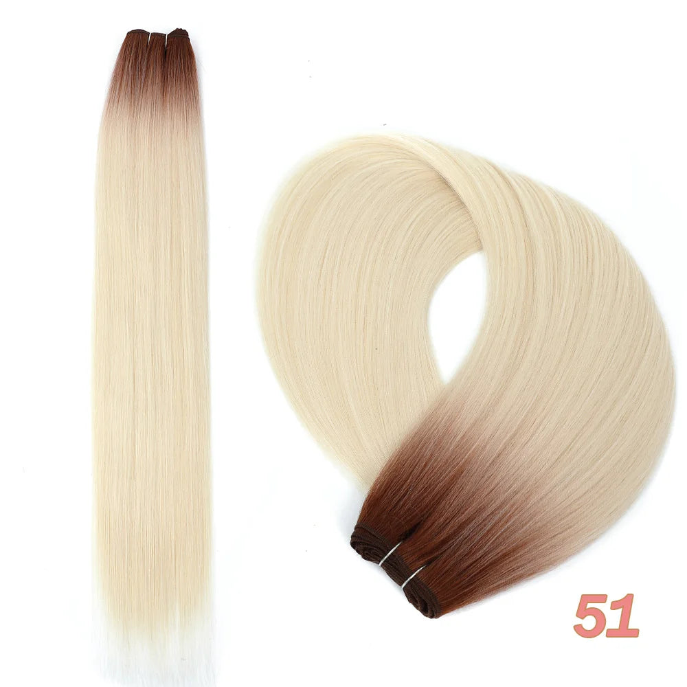 MAZO Extensiones de Cabello PREMIUM🥇 Similar al Natural Tonos Balayage Hasta 70 cm Largo