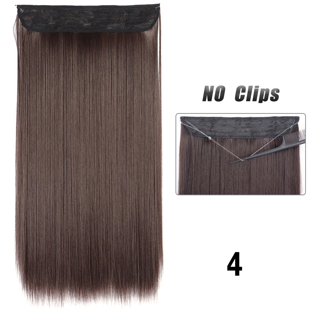 EXTENSIONES HILO INVISIBLE 80 cm Largo CABELLO 100% Similar al Cabello Natural 🥇