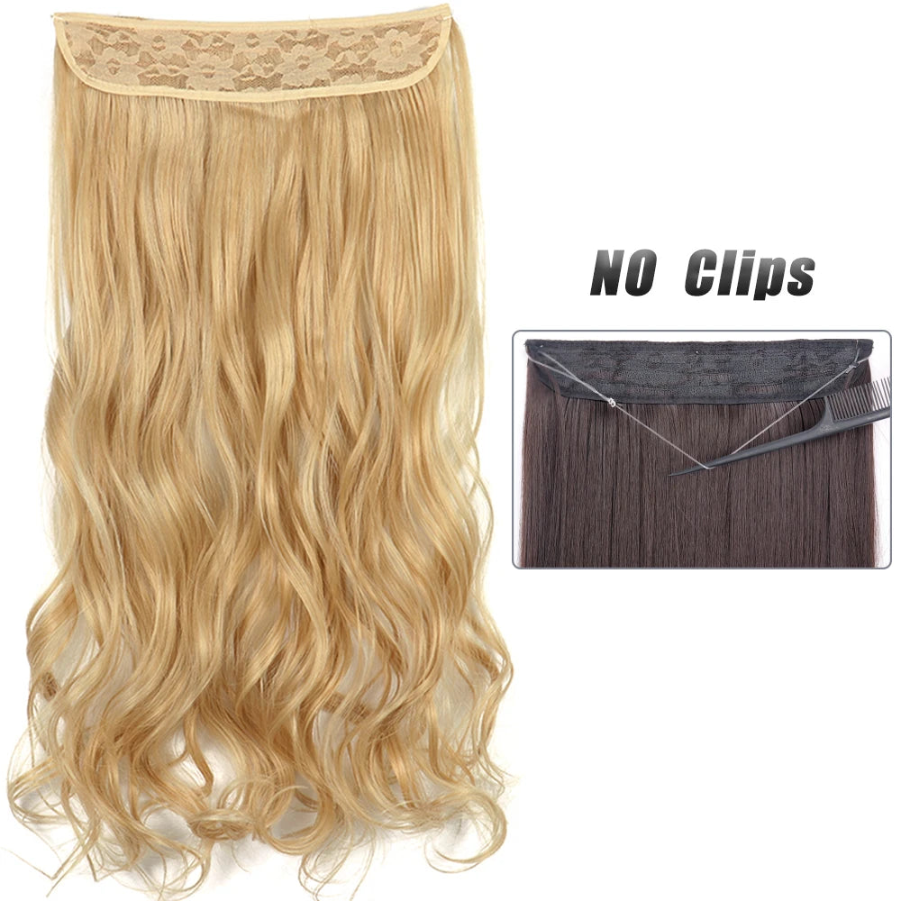 EXTENSIONES HILO INVISIBLE 80 cm Largo CABELLO 100% Similar al Cabello Natural 🥇