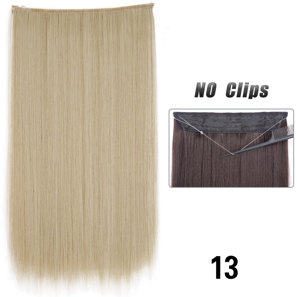 EXTENSIONES HILO INVISIBLE 80 cm Largo CABELLO 100% Similar al Cabello Natural 🥇