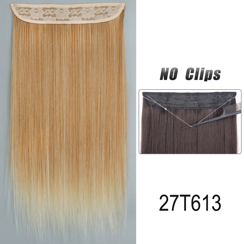 EXTENSIONES HILO INVISIBLE 80 cm Largo CABELLO 100% Similar al Cabello Natural 🥇