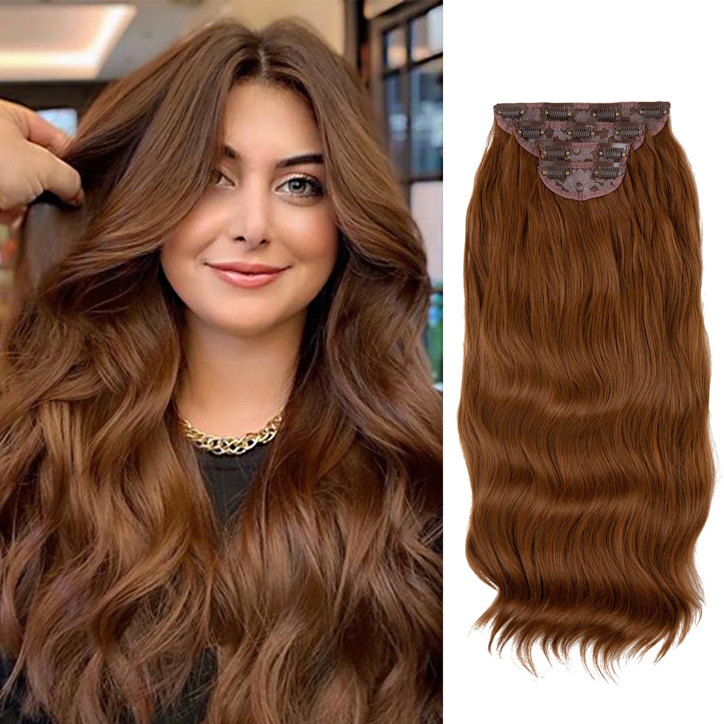 Pack 4 Cortinas Semi Natural🥇 55 cm BALAYAGE