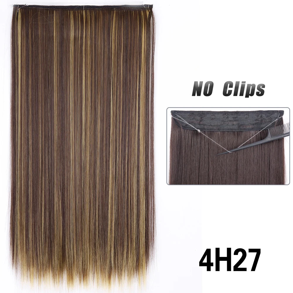 EXTENSIONES HILO INVISIBLE 80 cm Largo CABELLO 100% Similar al Cabello Natural 🥇