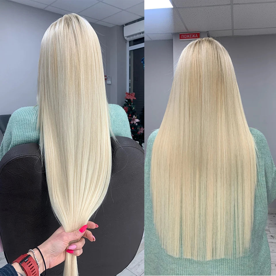 MAZO Extensiones de Cabello PREMIUM🥇 Similar al Natural Tonos Balayage Hasta 70 cm Largo