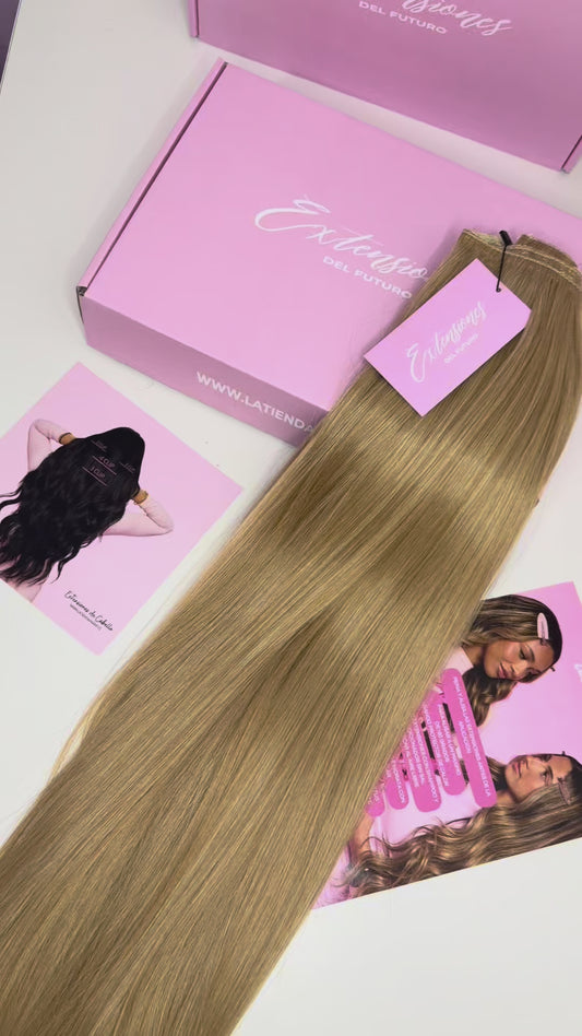 Pack 4 Extensiones SIN ENREDO 66 cm PREMIUM 🥇 Semi Naturales