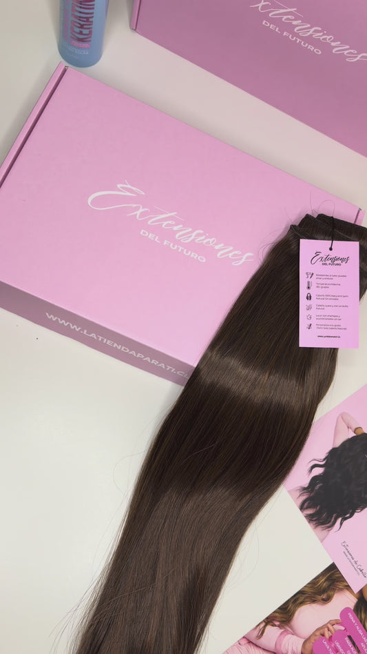 Pack 4 Extensiones SIN ENREDO 60 cm PREMIUM 🥇 Semi Naturales